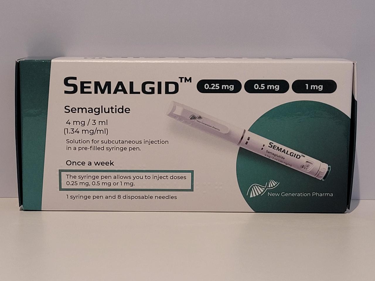 Semaglutide pen – 4 mg – New Generation Pharma - exp. 10/2026 (shipped from Spain)